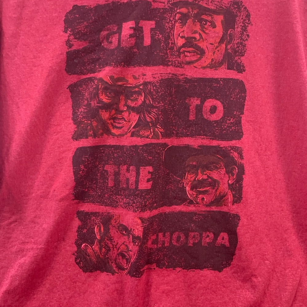 Men's Red Graphic Tee Predator “Get to the Choppa”